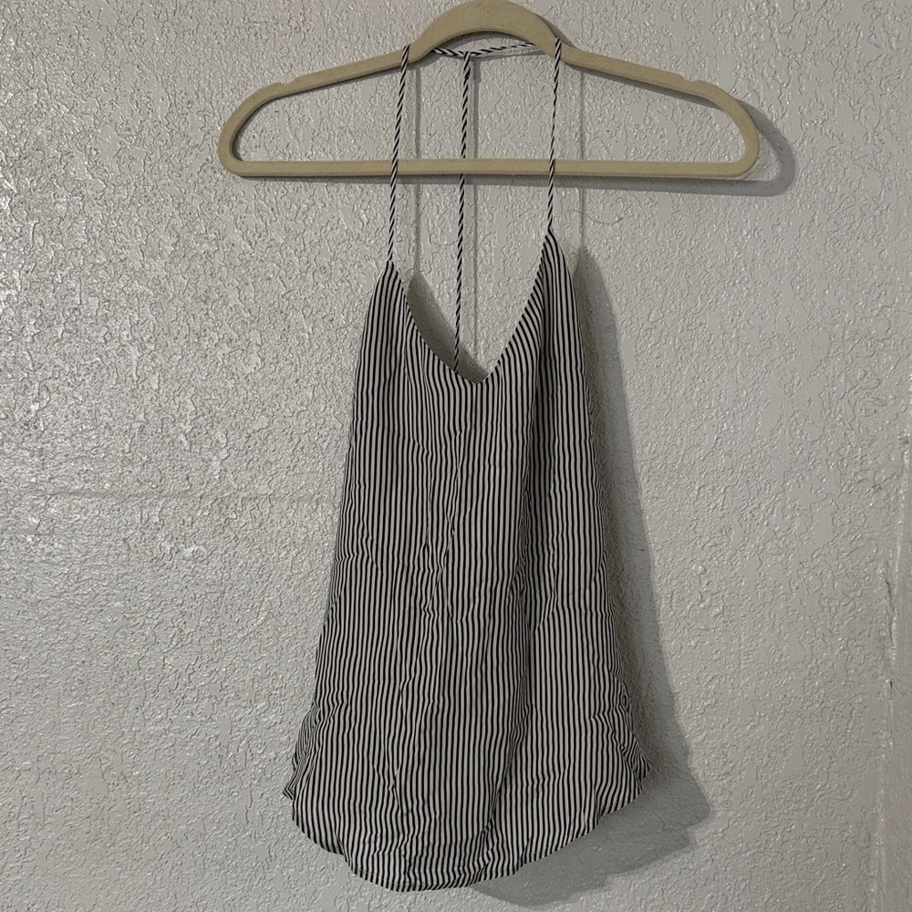 Haute Hippie Black and White Striped Camisole